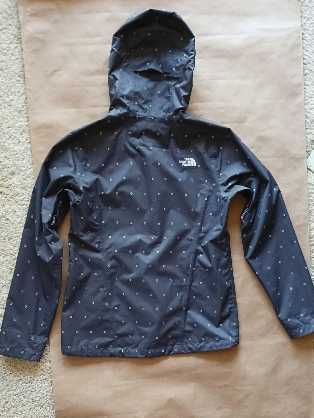 North Face Print Venture Waterproof Rain Jacket Coat Moon Phase Small - Picture 3 of 6